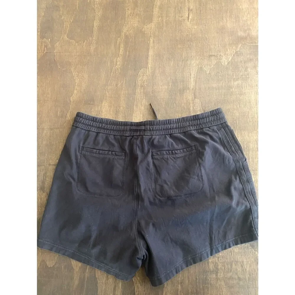 Athleta Thick Athleisure Washed Black Drawstring Shorts